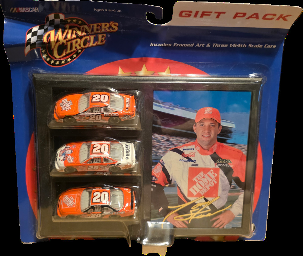 Winner's Circle Tony Stewart #20 Home Depot Gift Pack 3 Cars Framed Art NASCAR